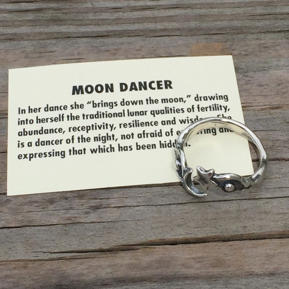 Moon Dancer Ring .925 Sterling Silver Adjustable 5 - 6.5 made in USA - Picture 8 of 15